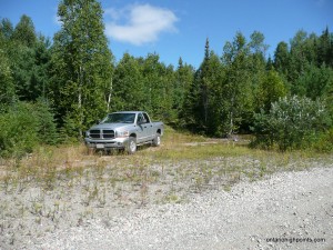 Parking along Domtar / Road to Witchdoctor Lake