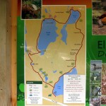 Map of the Cobre Lake Trail at the information kiosk