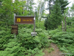 Cobre Lake Trail sign