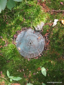 Geodetic marker at the summit