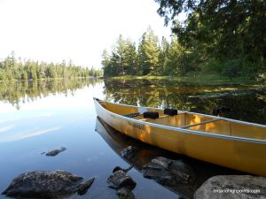 At the end of 'North Portage' to Sunday Lake