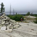 Easy hike along the smooth quartzite bedrock