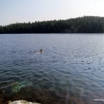 A chilly swim in Little Superior Lake