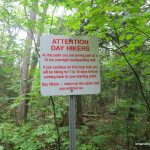 A caution to day hikers