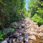 Hiking up the WGR tributary river bed